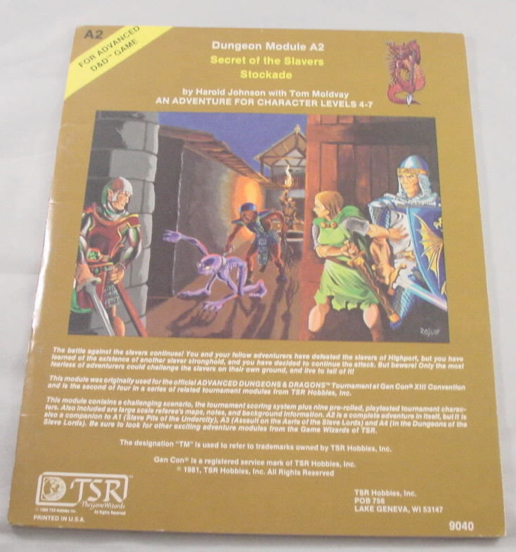 Dungeons and Dragons Modules A2 Secret of the Slavers Stockade