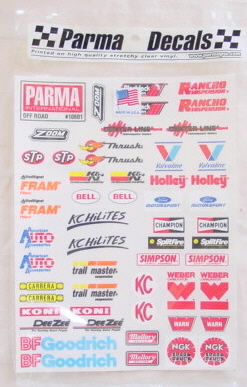 Parma Off Road Sponsor Decal Sheet  